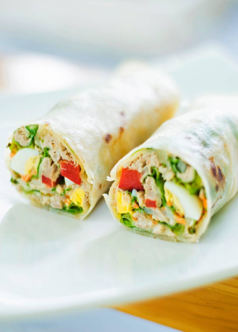 Thunfisch-Eier-Wraps