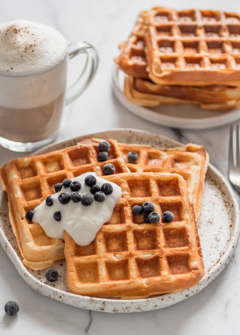 Waffeln mit Quark