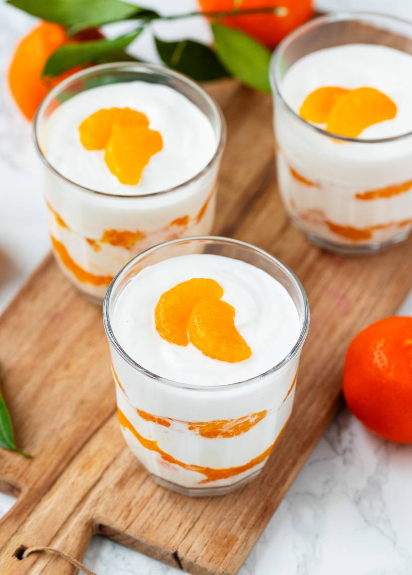 Fettarmer Mandarinenquark