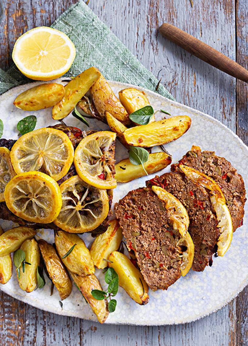 Hackbraten mit Rosmarinkartoffeln