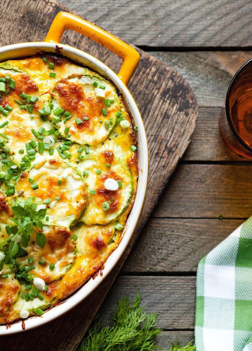 Kartoffel-Gratin mit Zucchini