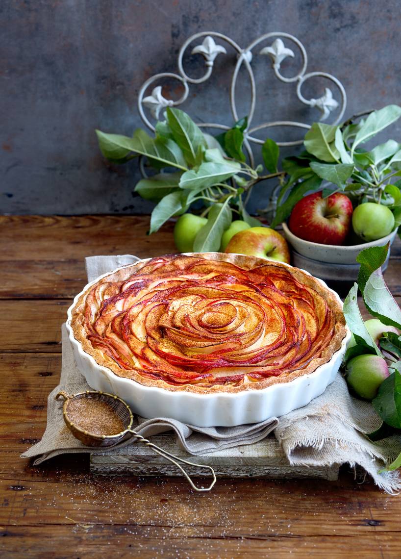 Apfel-Rosentarte