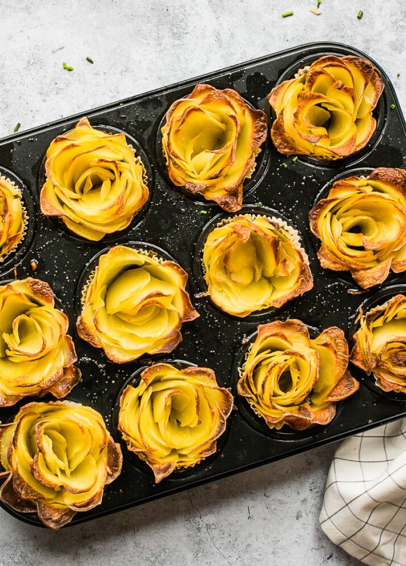 Kartoffelrosen mit Knoblauch