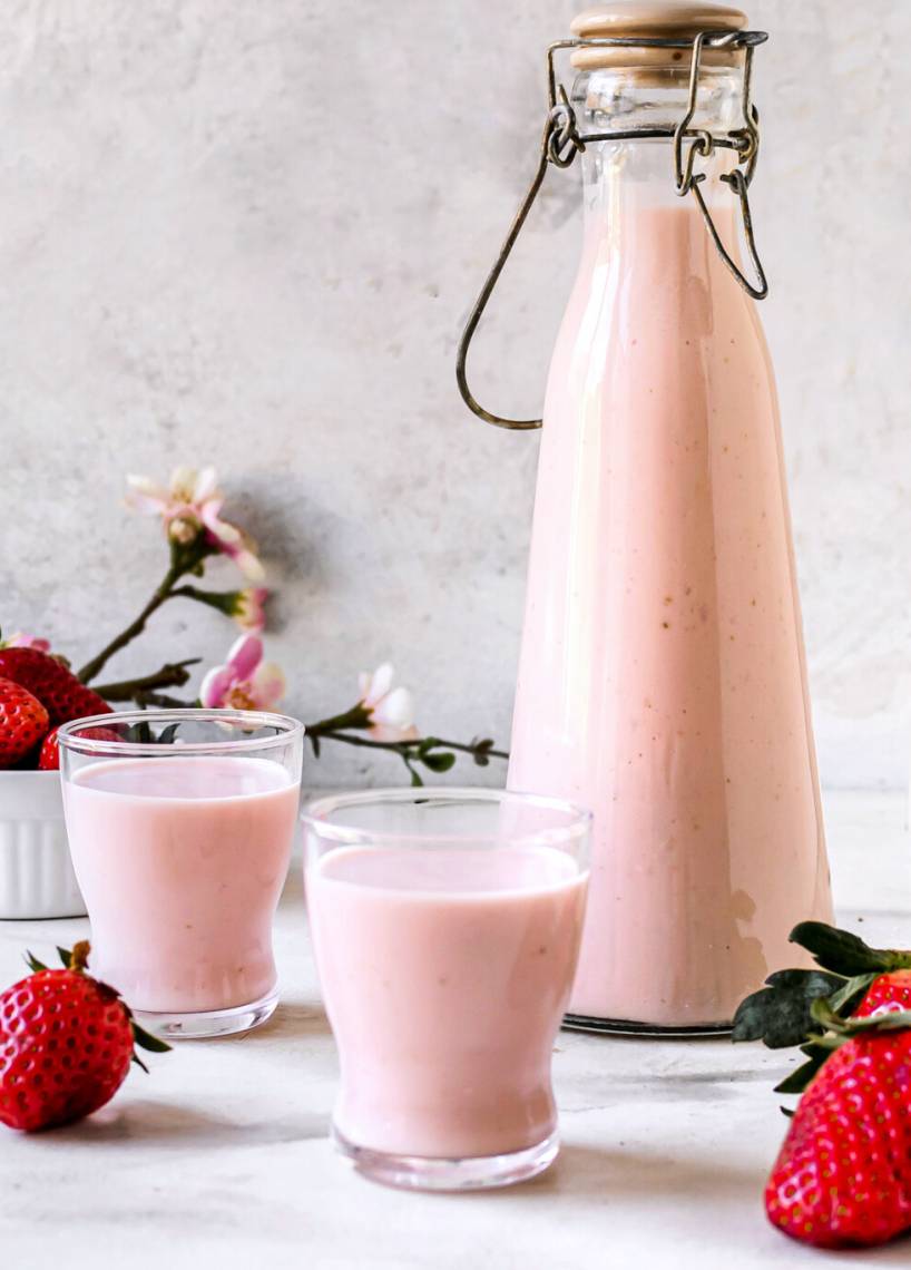 Cremiger Erdbeer-Käsekuchen-Likör