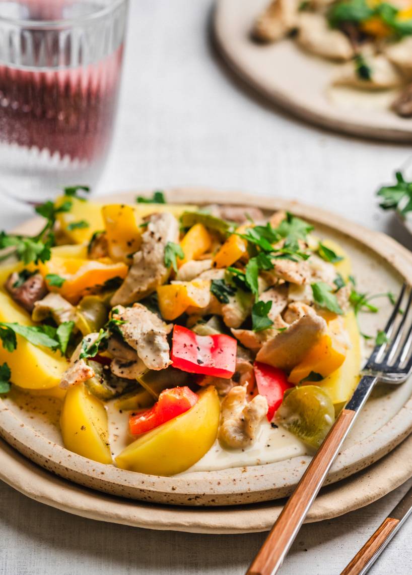 Hähnchengeschnetzeltes mit Paprika Tricolore | ZauberMix