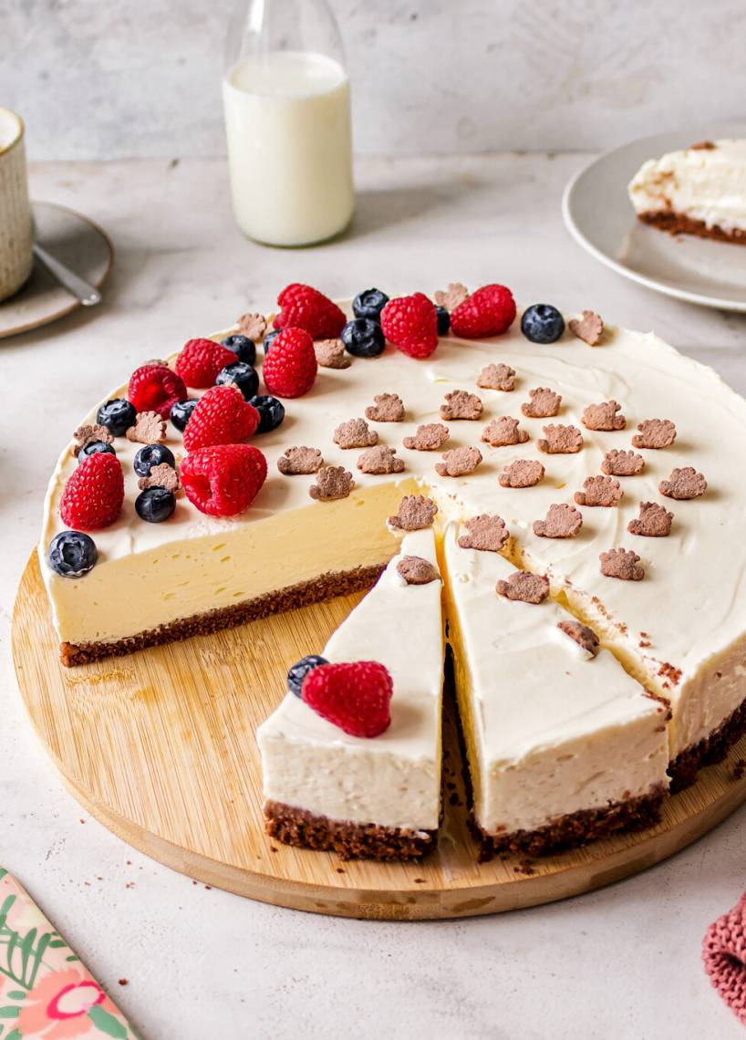 No Bake Cheesecake mit Knusper Choco-Igeln
