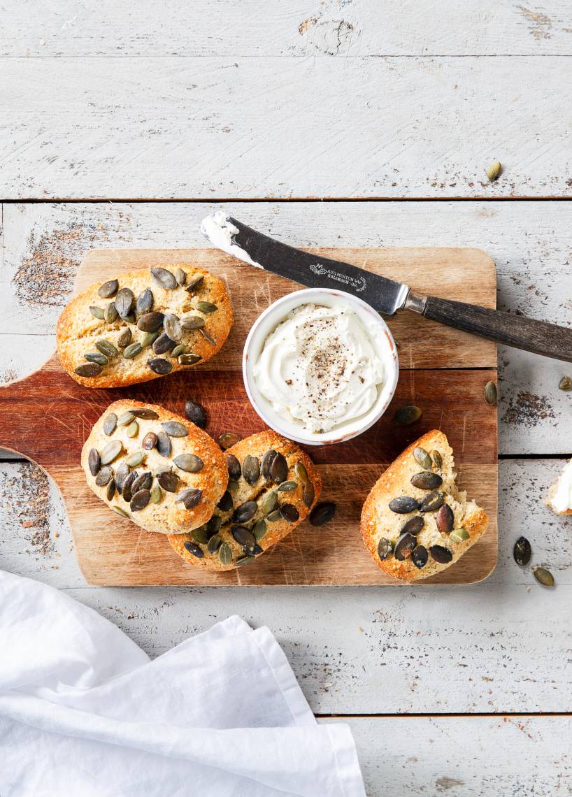 Quarkbrötchen mit Mandelmehl