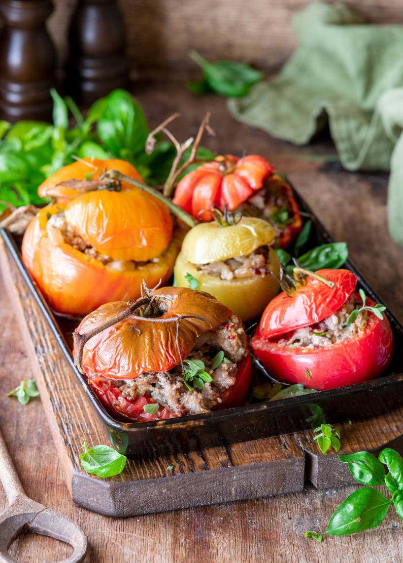 Schnelle Hackfleisch-Tomaten aus dem Dampfgarer