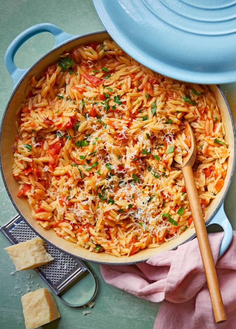 Schneller One-Pot-Tomaten-Orzo