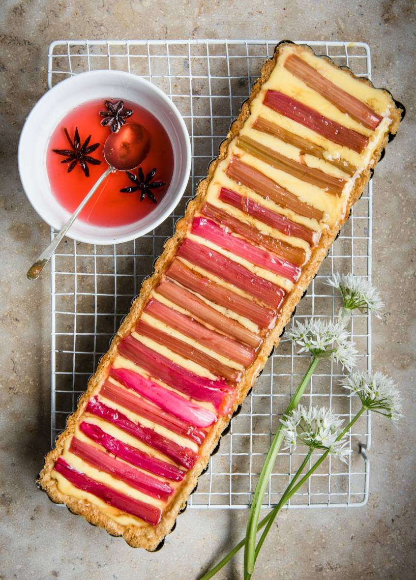Rhabarber-Pudding-Tarte