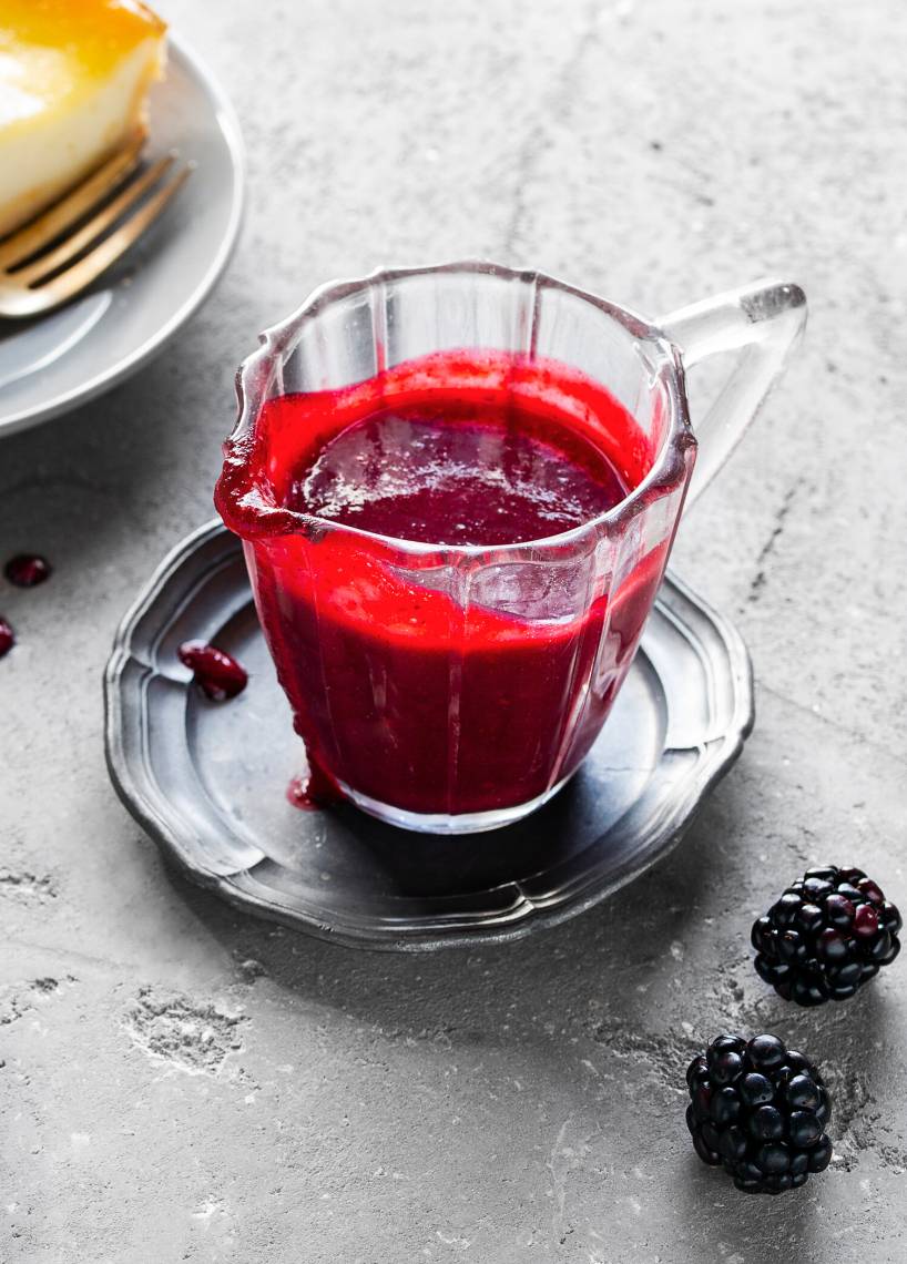 Brombeer-Vanille-Dessertsoße