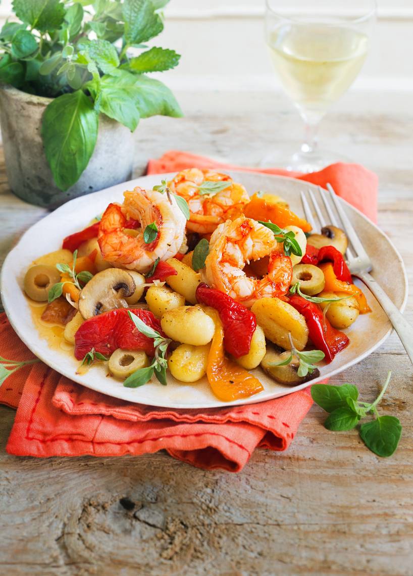 Gnocchi-Antipasti-Salat mit Garnelen | ZauberMix