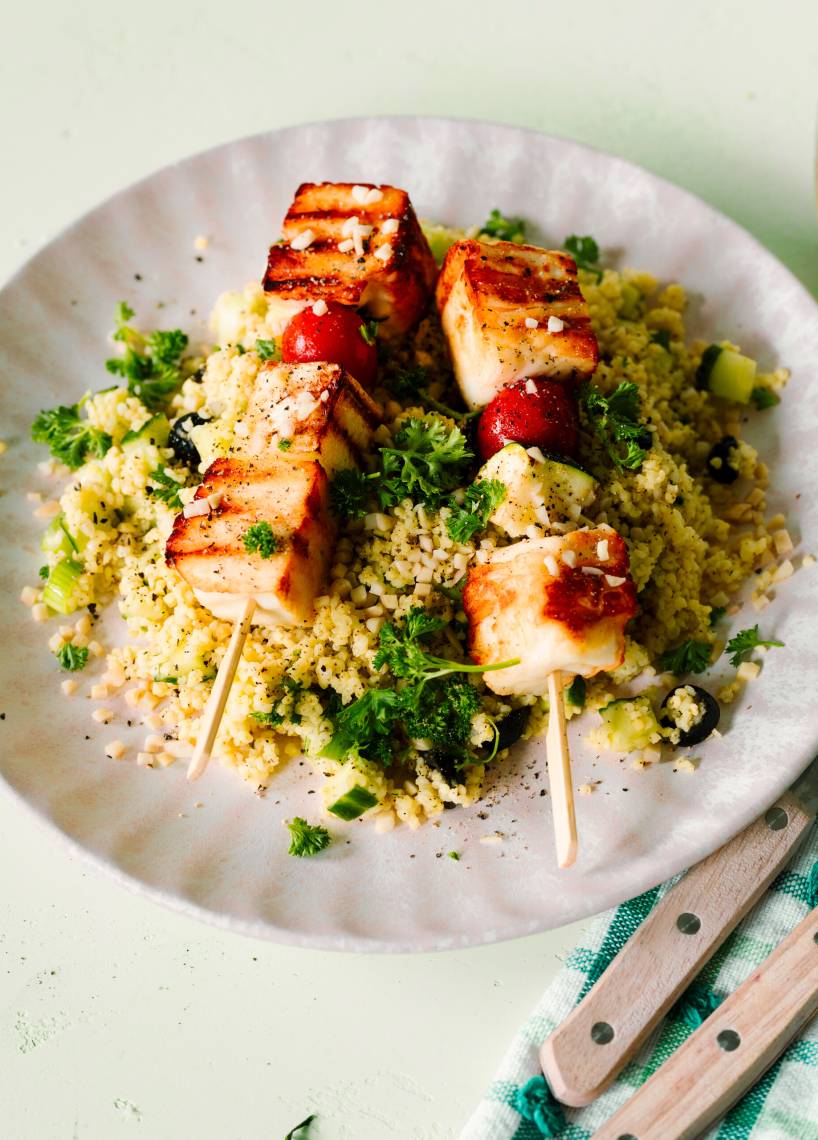 Hirsesalat mit Halloumi-Spießen | ZauberMix