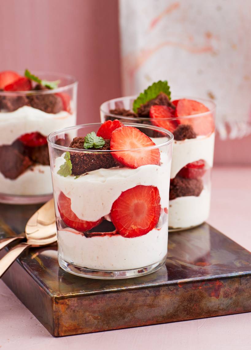 Erdbeer-Bananen-Schoko-Trifle