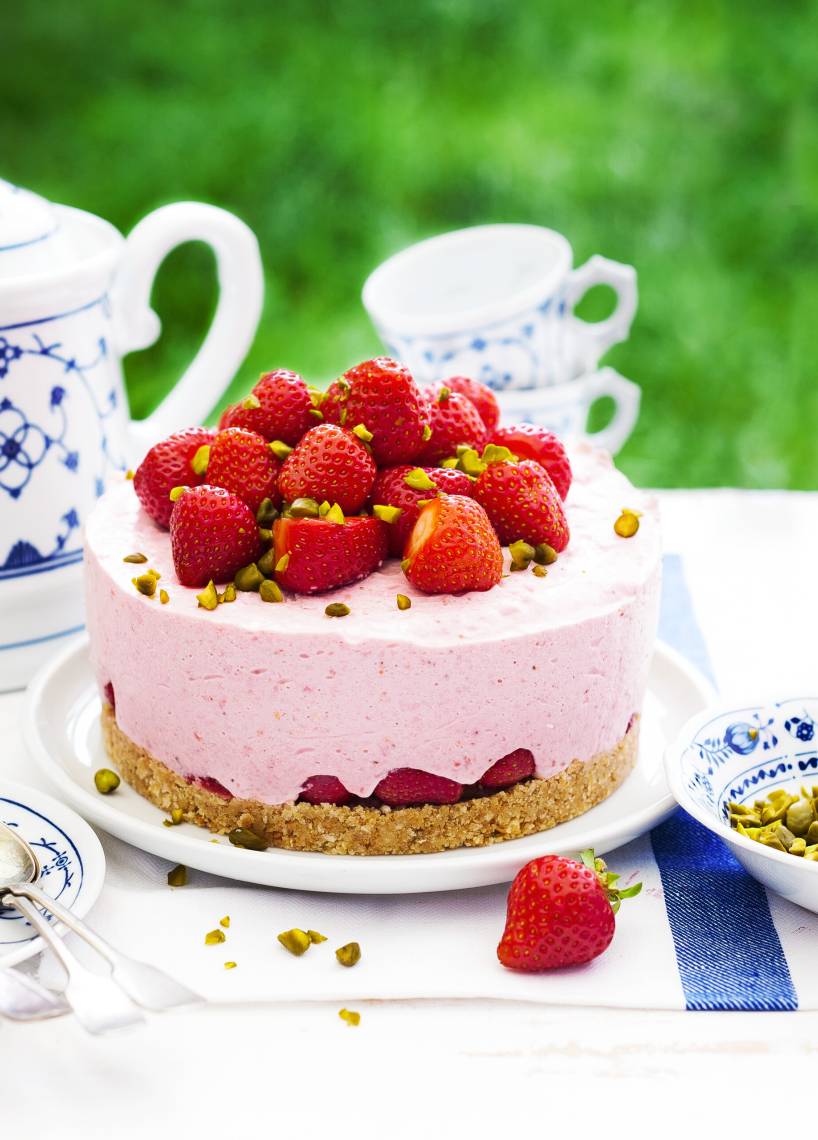 Kleine Erdbeertorte ohne backen!