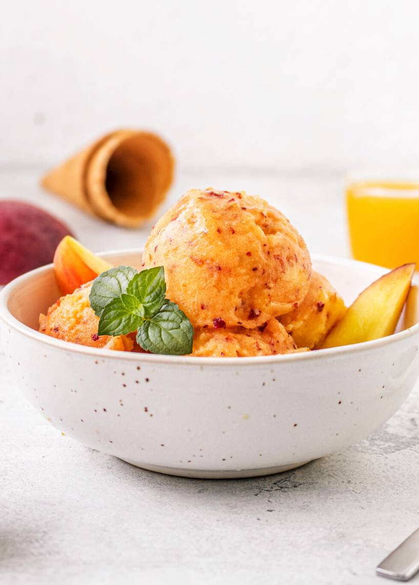 Pfirsich-Eis mit nur 3 Zutaten