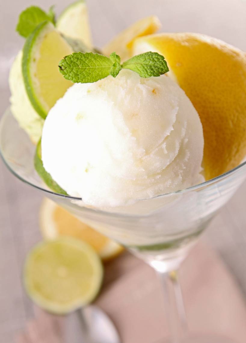 Zitronensorbet