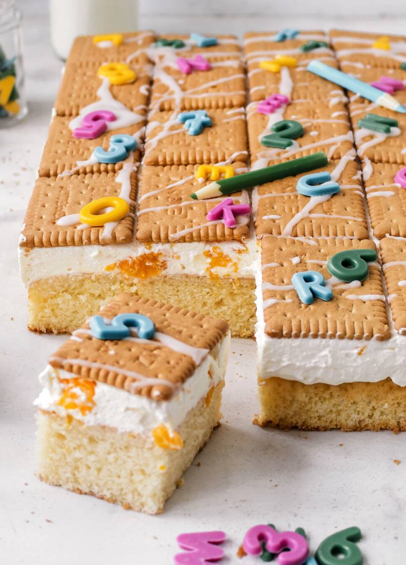 Fanta-Butterkekskuchen zur Einschulung