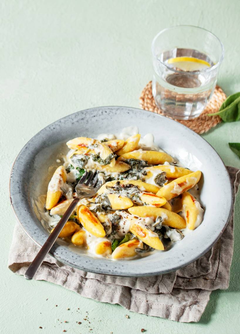 Schupfnudeln mit Rahmspinat
