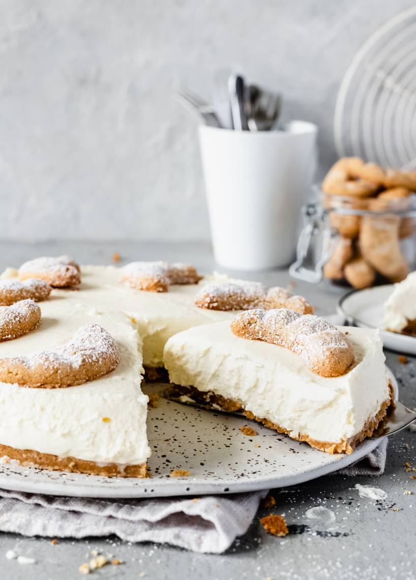 Vanillekipferl-Torte ohne Backen