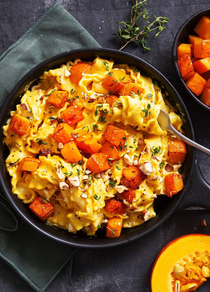 Bandnudeln mit Kürbis-Mascarponesoße