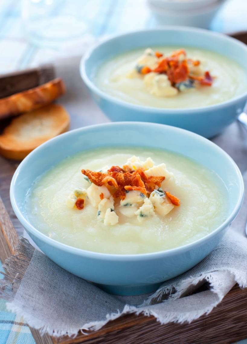 Blumenkohl-Kartoffel-Suppe mit Gorgonzola