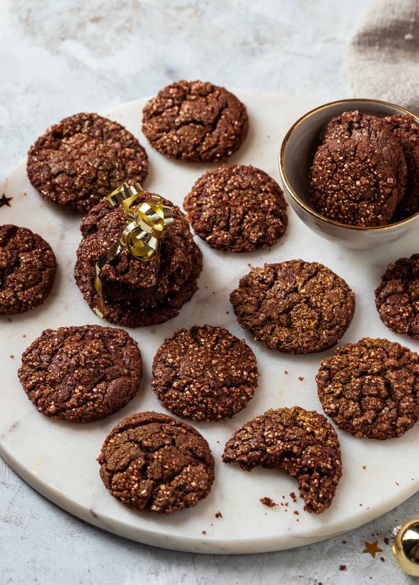 Santas Gold-Glitzerhappen