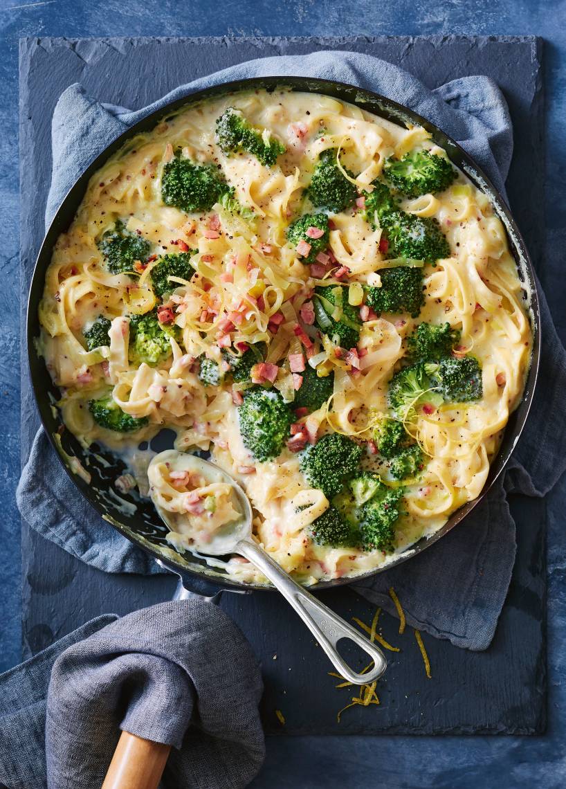 Cremiger Nudel-Schinken-Auflauf ohne Vorkochen