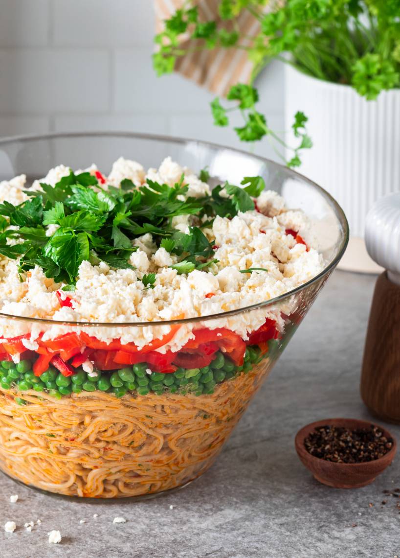 Spaghettisalat Djuvec-Style