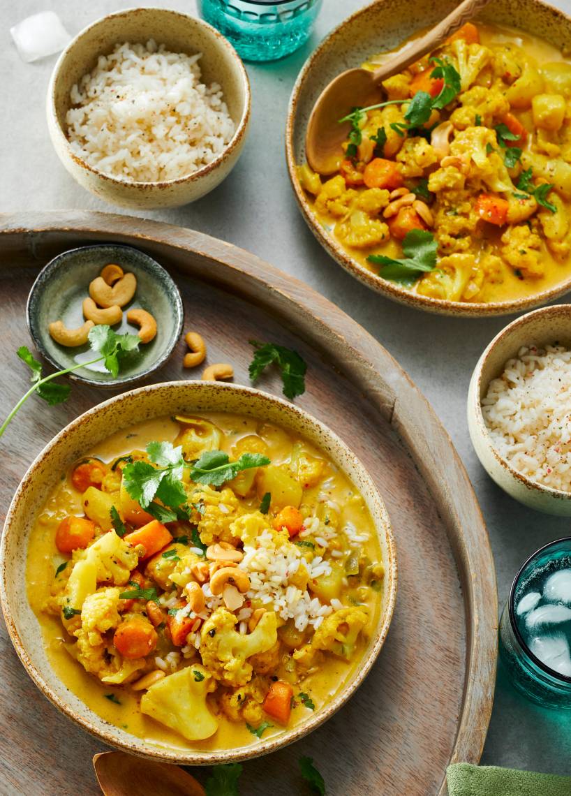 Blumenkohlcurry mit Reis