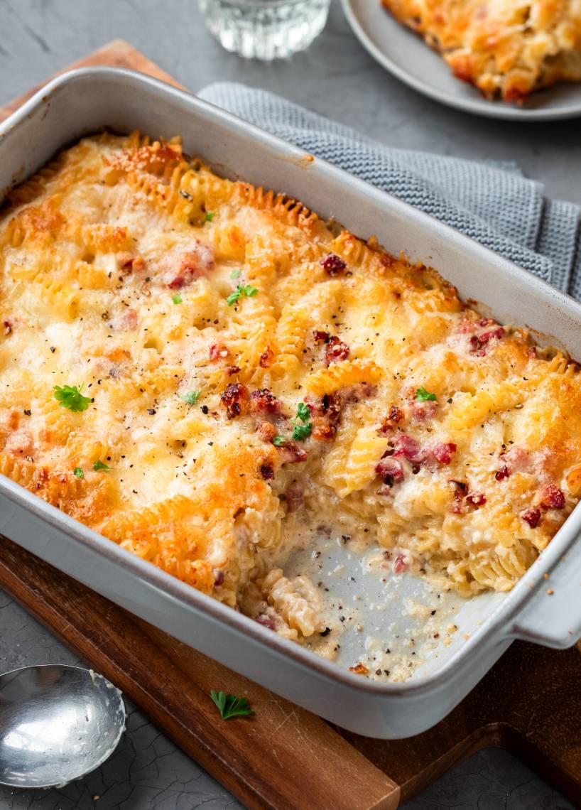 Carbonara-Auflauf ohne Vorkochen | ZauberMix Club