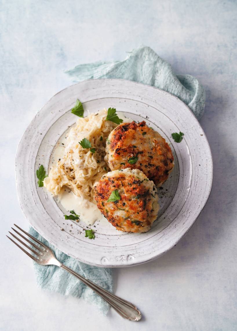 Fischfrikadellen mit Rahm-Sauerkraut | ZauberMix