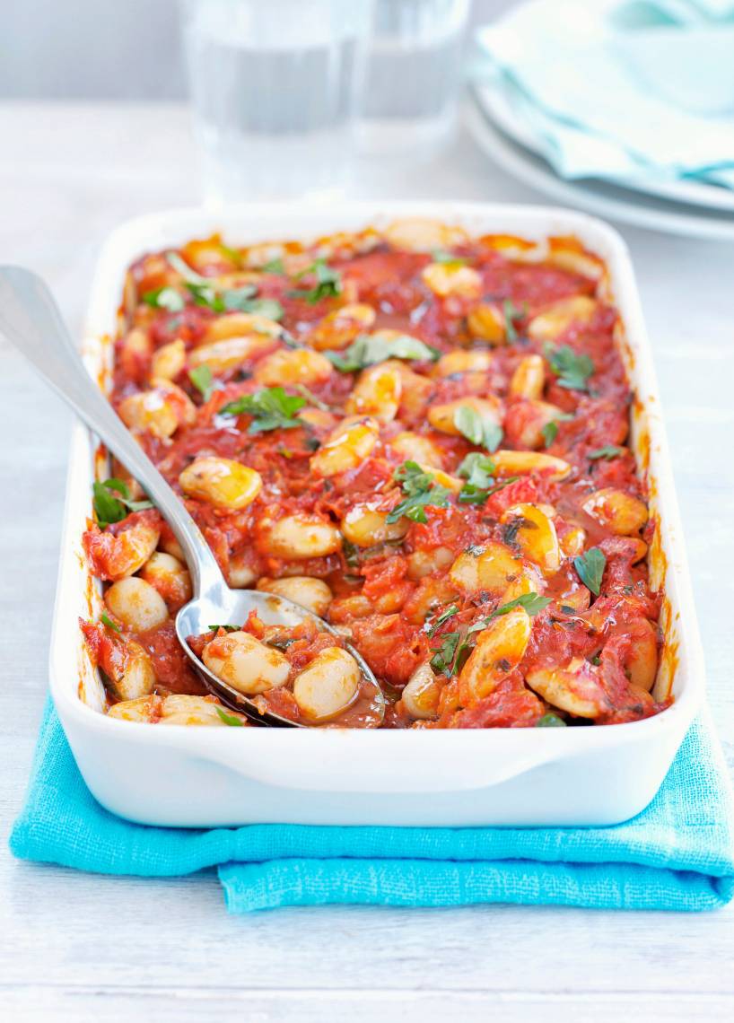 Gigantes Bohnen in Tomatensoße