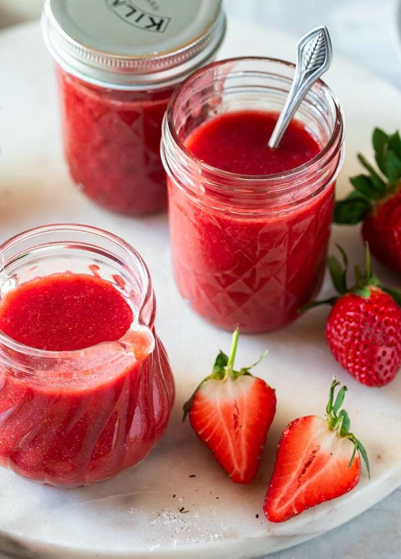 Haltbare Erdbeersoße