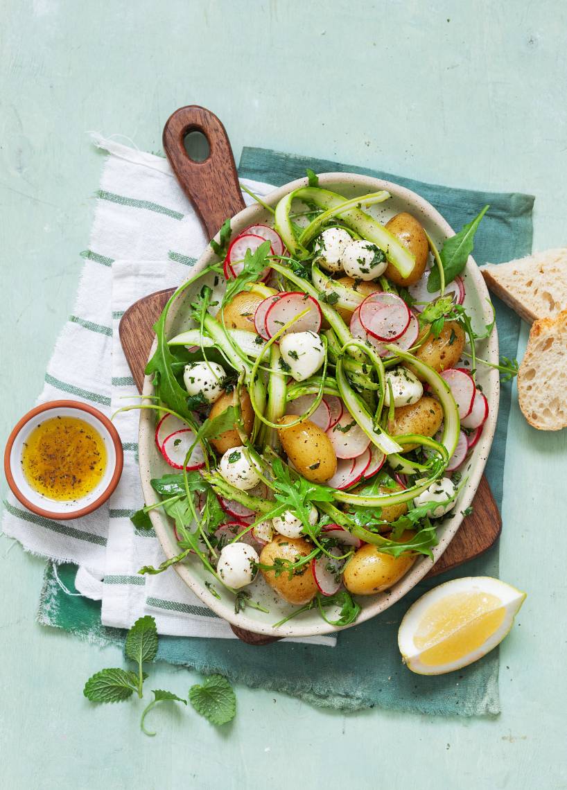 Kartoffelsalat Spargel-Mozzarella
