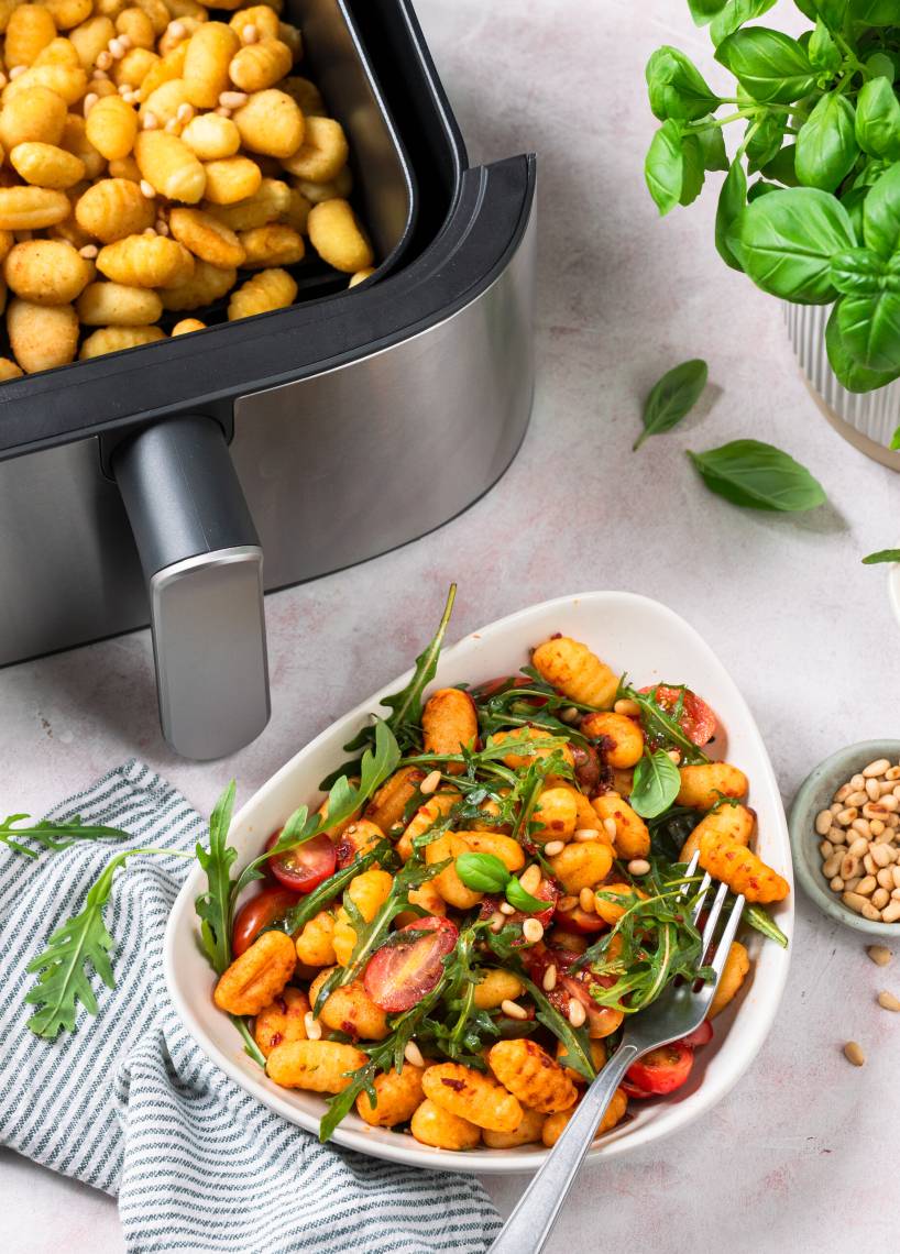 Crispy-Gnocchi-Tomaten-Salat