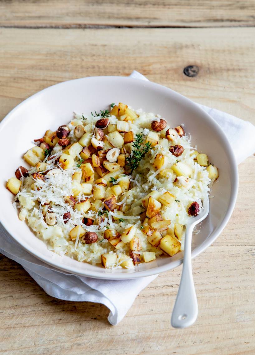 Graupen-„Risotto“ mit Pastinaken und Nüssen