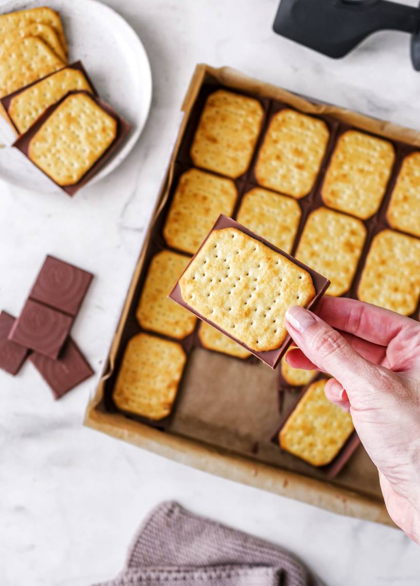 Süß-salzige Schokotafeln mit TUC-Keksen
