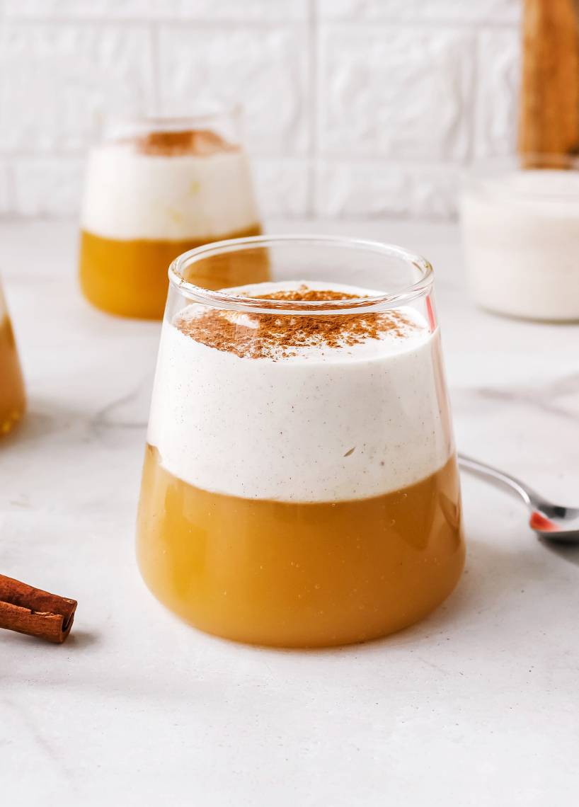 Apfelmus mit Zimtcreme