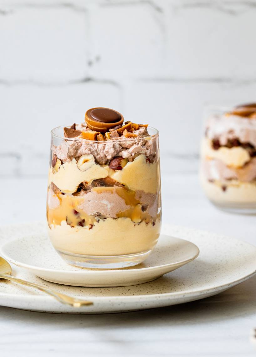 Feenkuss Dessert im Glas mit Toffifee