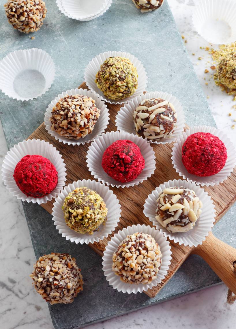 Schnelle Schokoladen-Dattel-Pralinen