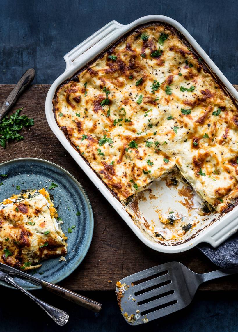 Kürbis-Grünkohl-Lasagne