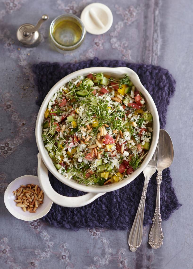 Schneller Blumenkohlsalat Griechische Art