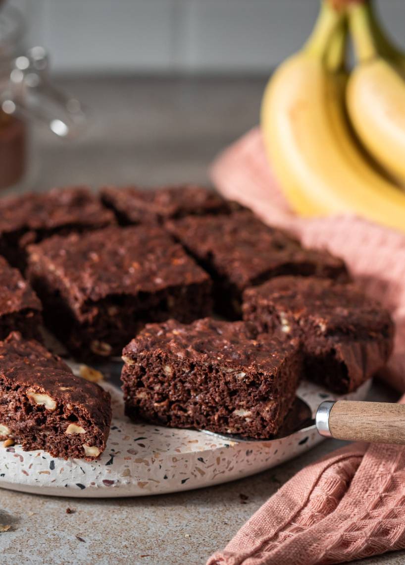 Airfryer-Bananenbrot-Brownies ohne Zucker