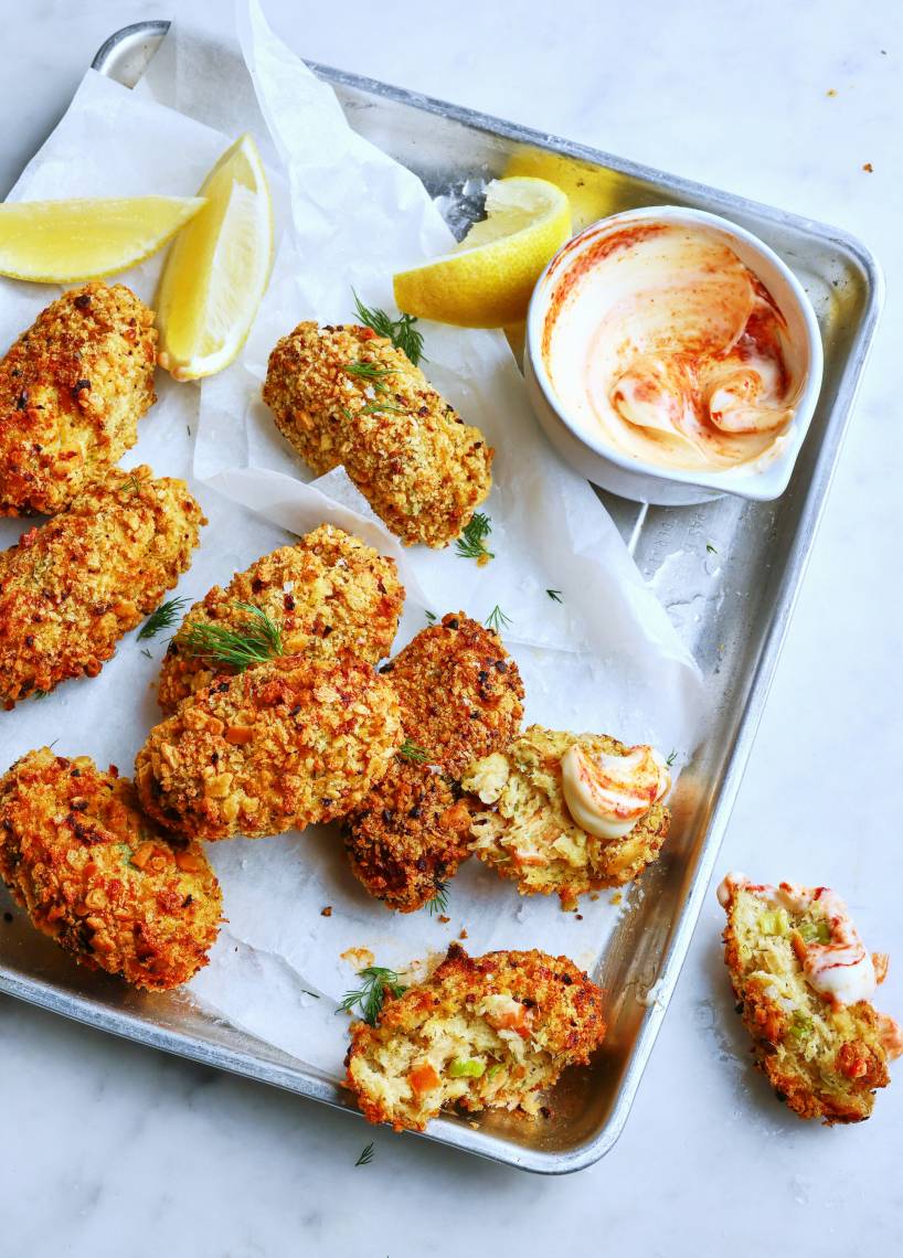 Kartoffel-Lachs-Kroketten