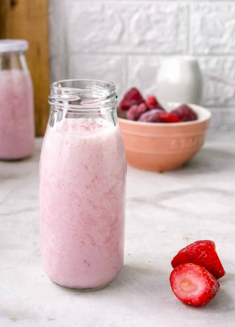 Erdbeermilch wie Müllermilch