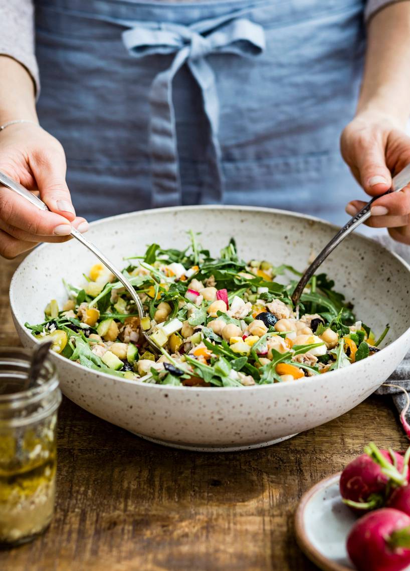 Schneller Proteinsalat mit Thunfisch