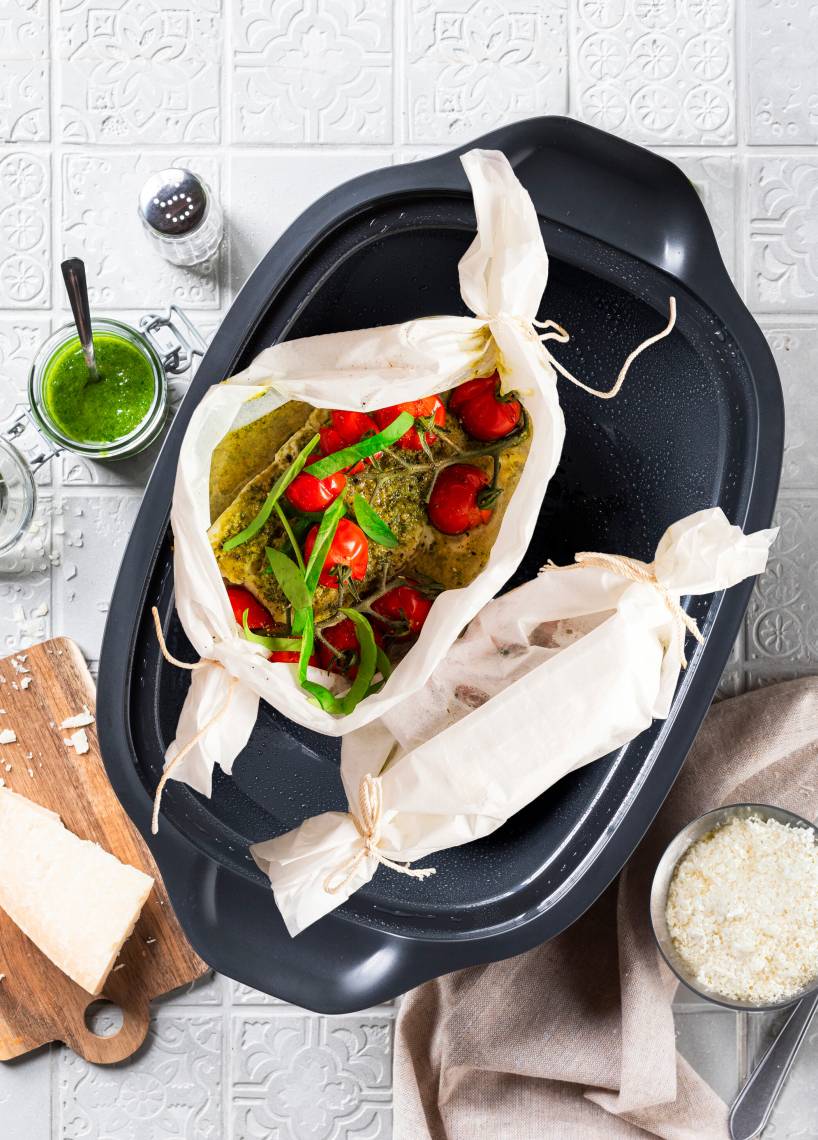 Einfacher Bärlauch-Kabeljau aus dem Dampfgarer