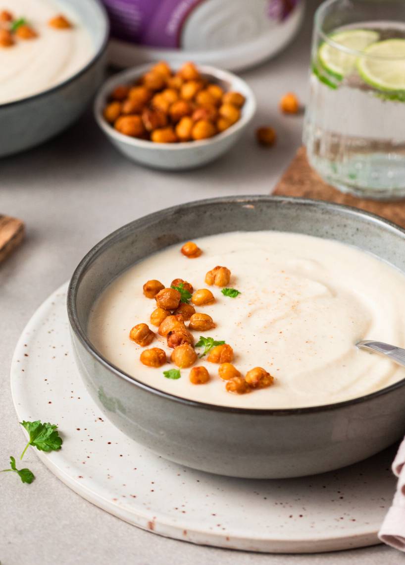 Protein Käse Blumenkohlsuppe
