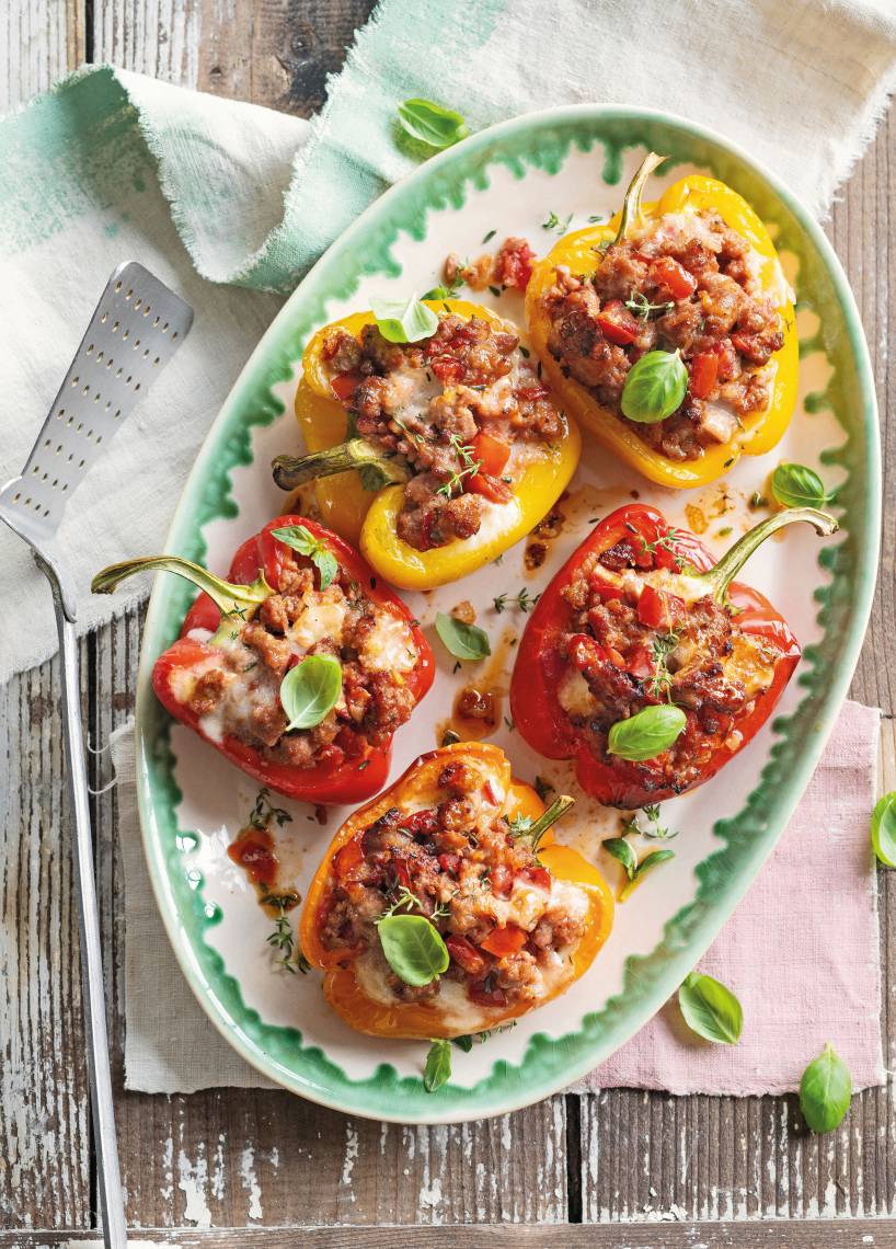 Gefüllte Paprika à la Caprese